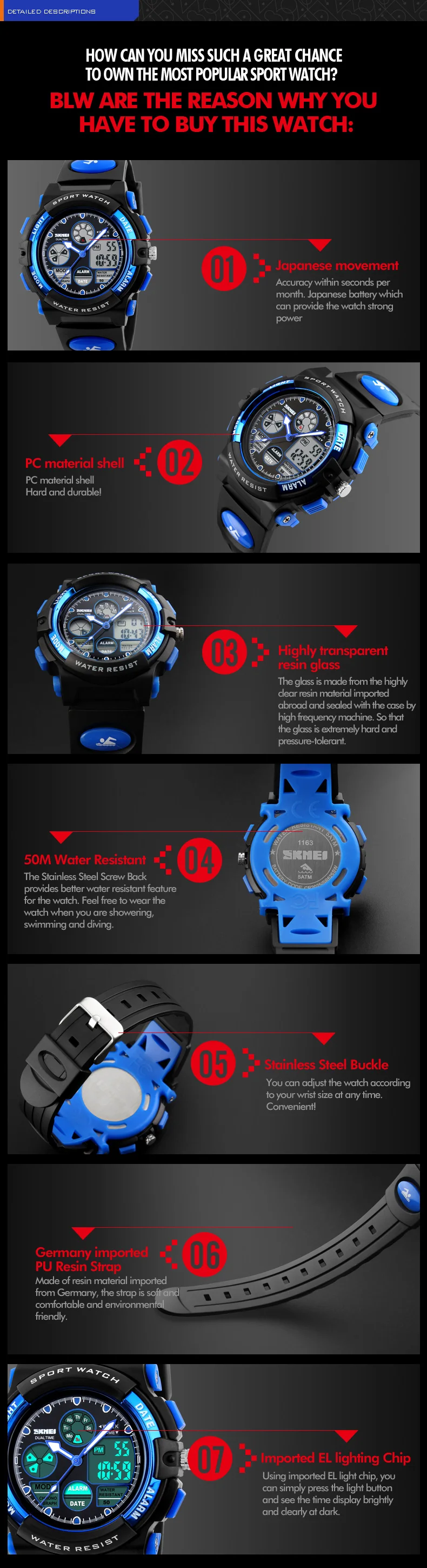 Girls' Water-Resistant Watch — Image 7