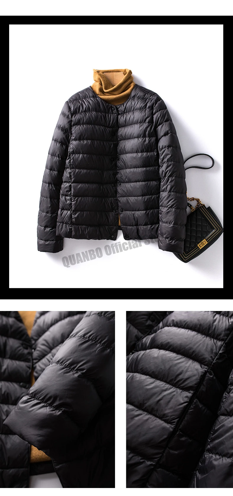 V-Neck Down Jacket — Image 17