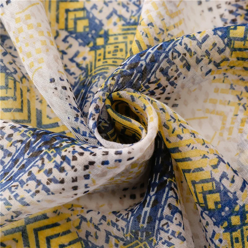 Lightweight Floral Hijab with Fringe — Image 30