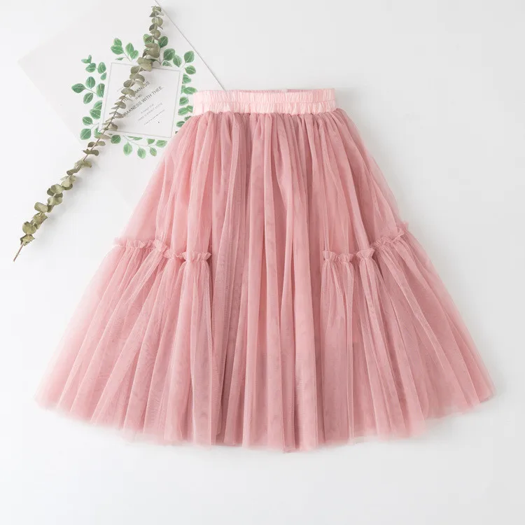 Girls' Lace Cotton Pleated Skirt — Image 6