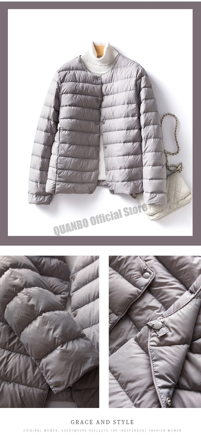 V-Neck Down Jacket — Image 19