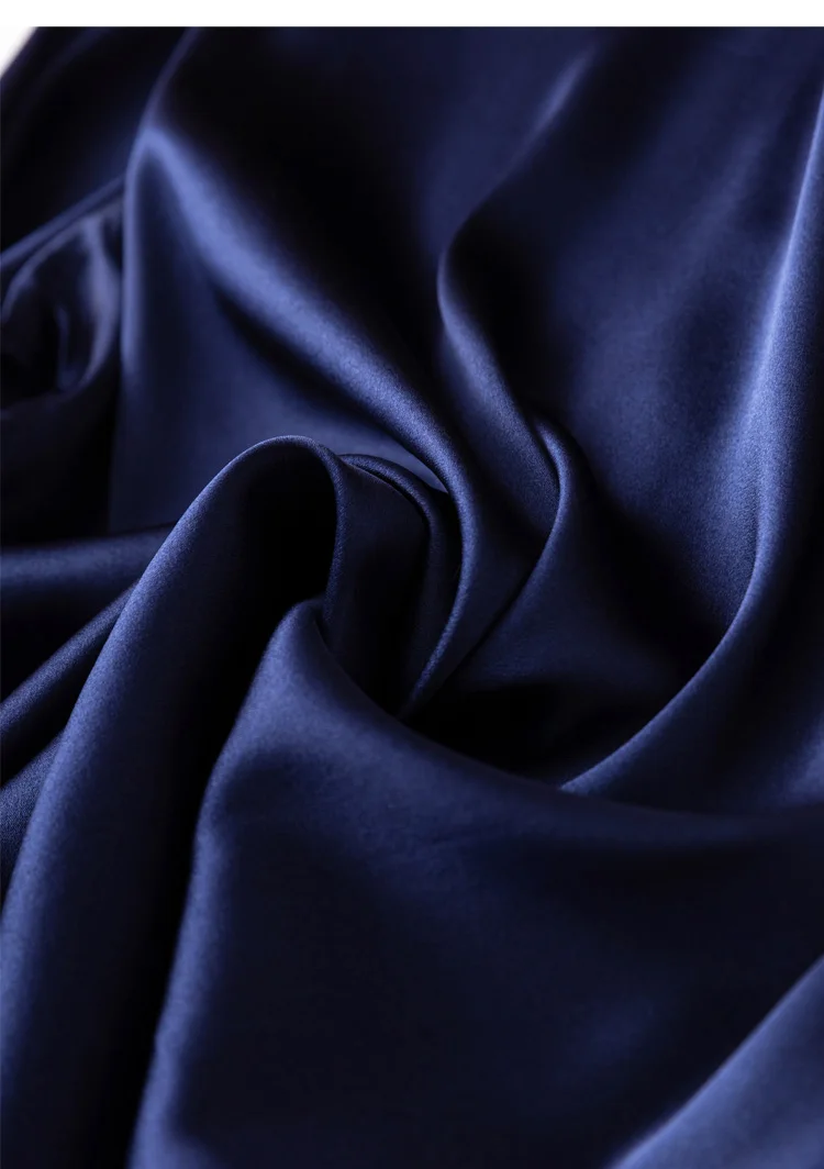 Solid Silk Long Formal Shirt — Image 19