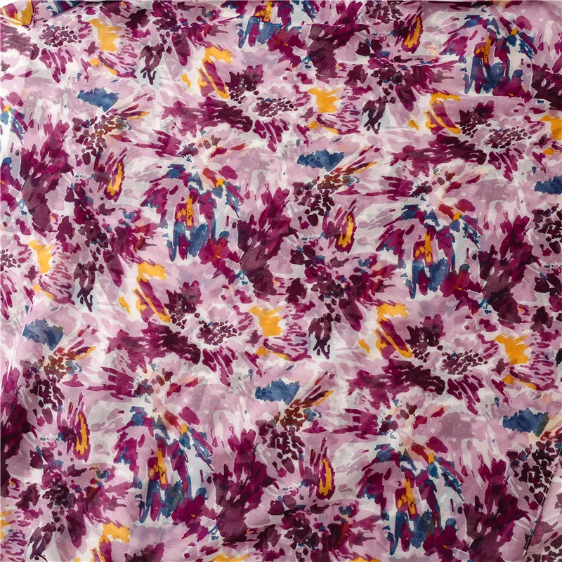 Lightweight Floral Hijab with Fringe — Image 13