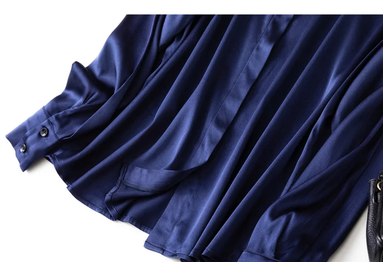 Solid Silk Long Formal Shirt — Image 18