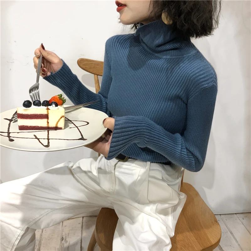 بلوفر كوري شتوي برقبة عالية — صورة 30