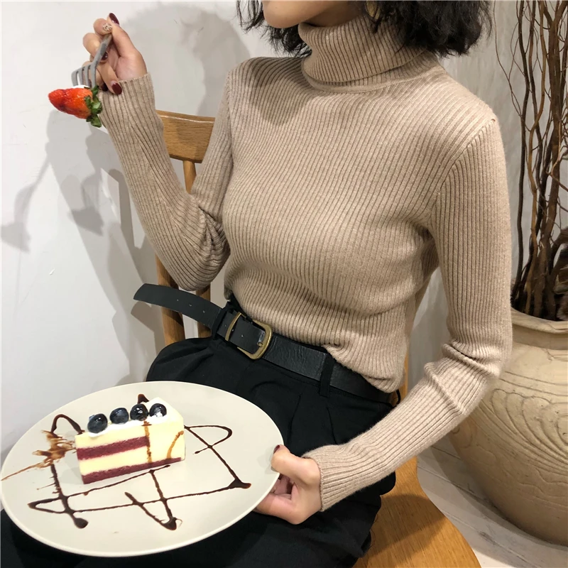 بلوفر كوري شتوي برقبة عالية — صورة 18