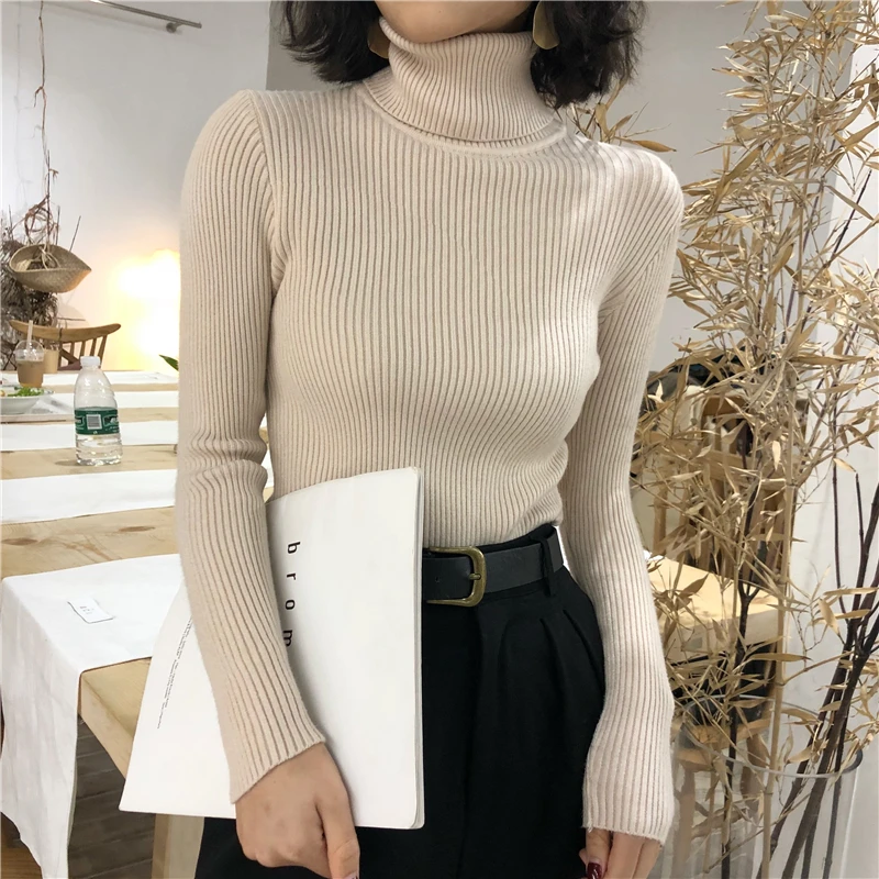 بلوفر كوري شتوي برقبة عالية — صورة 23