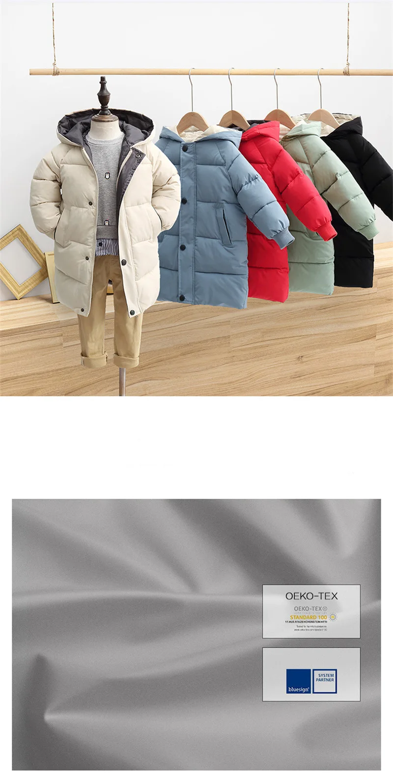 جاكيت أطفال قطني طويل شتوي للأطفال — صورة 32