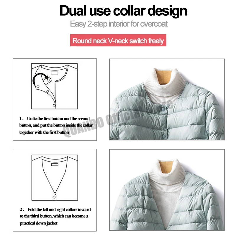 V-Neck Down Jacket — Image 10