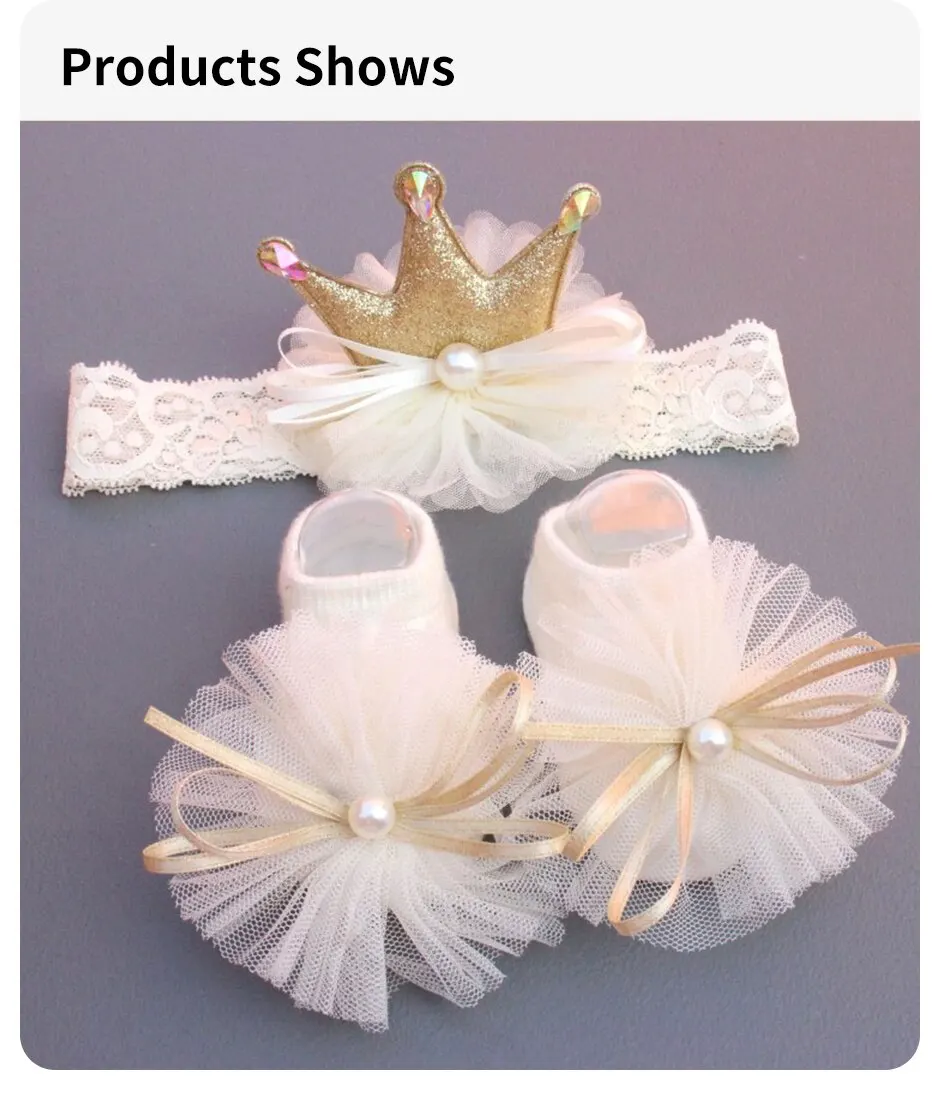 Newborn 2-Piece Lace Headband Set — Image 12