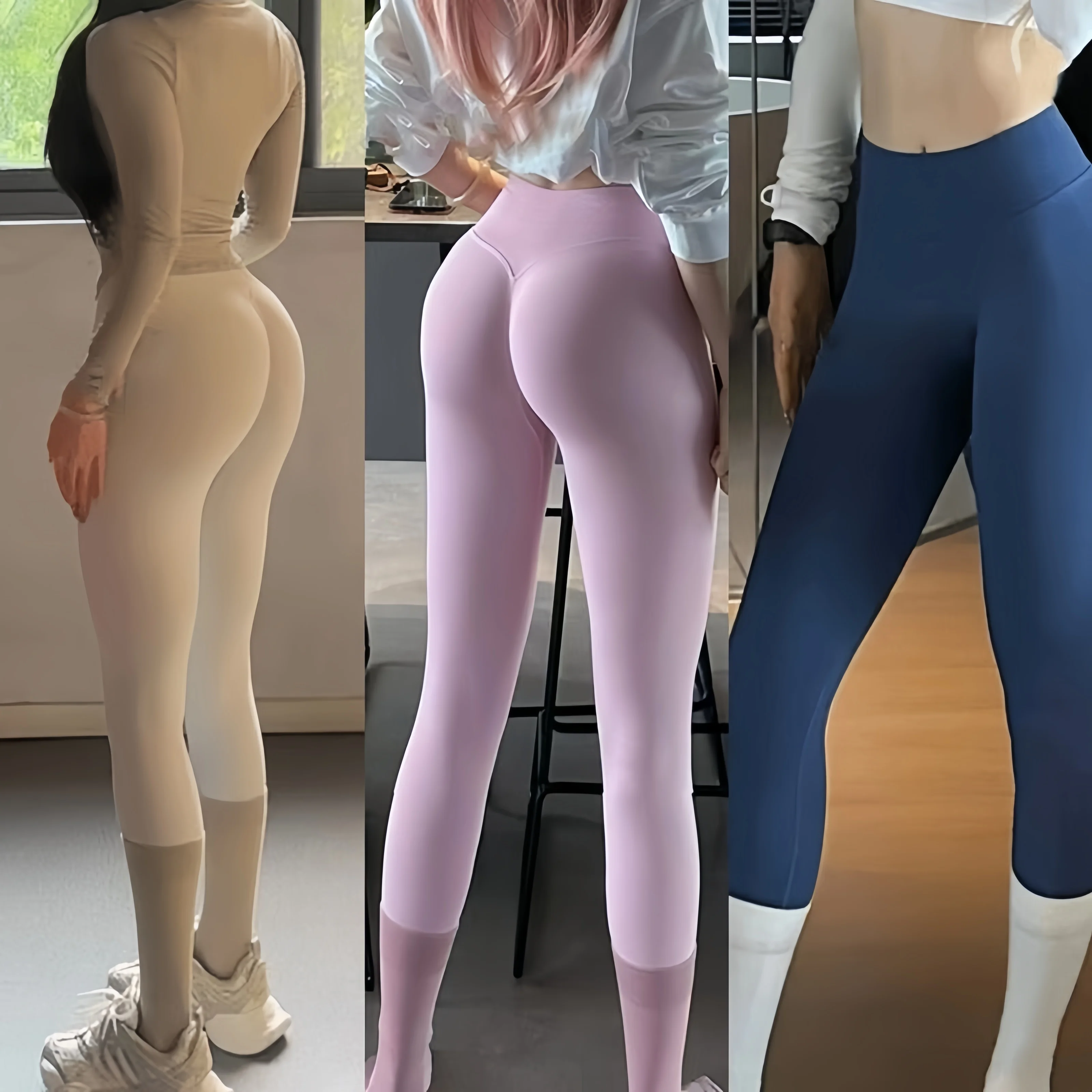 Solid High-Waisted Leggings — Image 9