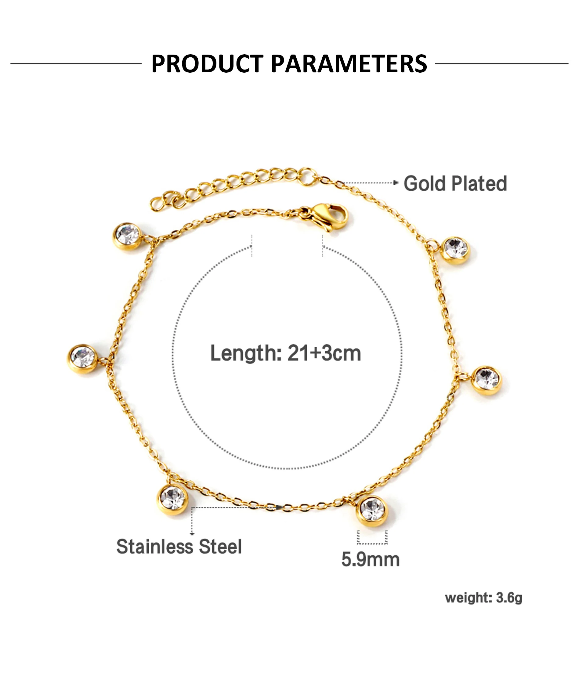 Gold-Plated Anklet