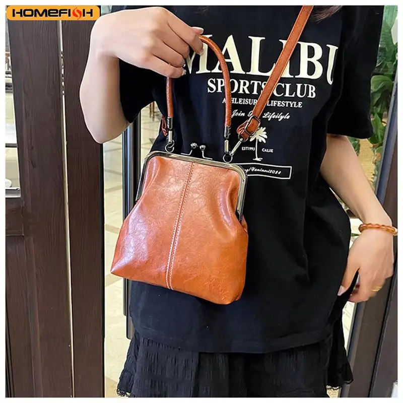 Vintage Faux Leather Crossbody Bag — Image 5