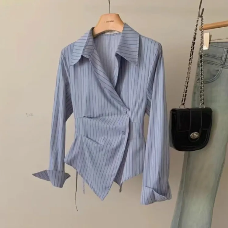 Casual Striped Autumn Shirt — Image 10