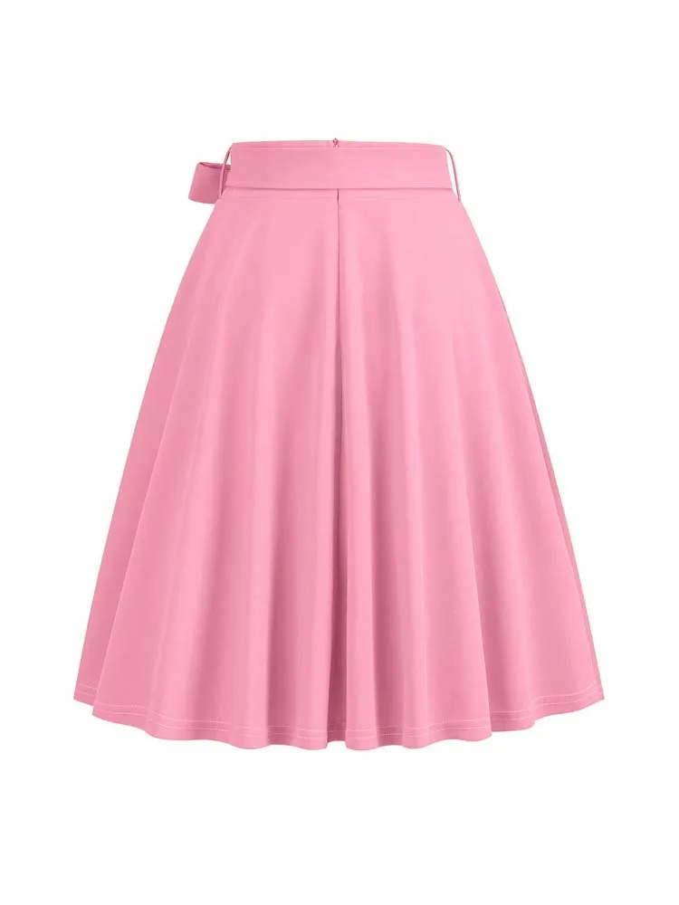 Vintage Solid Midi Skirt — Image 6
