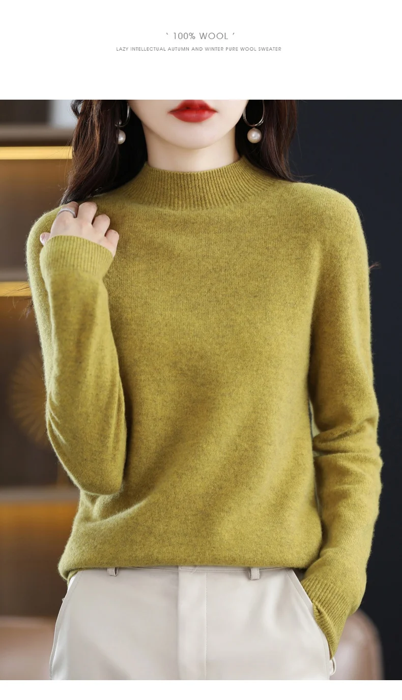 Mock Neck Winter Pullover — Image 24