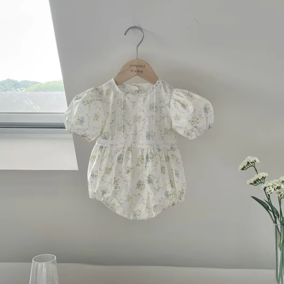 Baby Floral Ruffled Summer Romper — Image 6