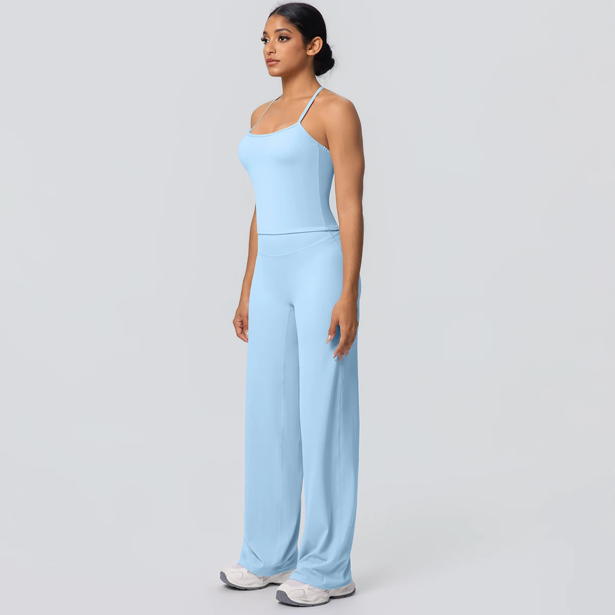 2-Piece Solid Yoga Sports Set — Image 29