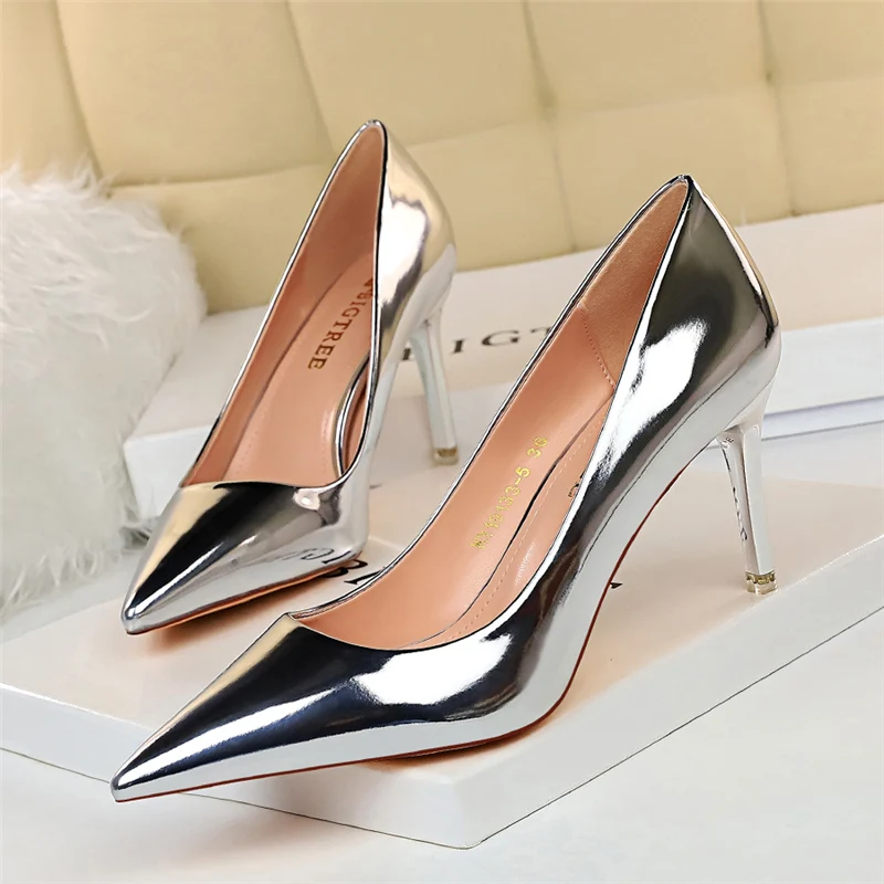 Leather High Heels — Image 45