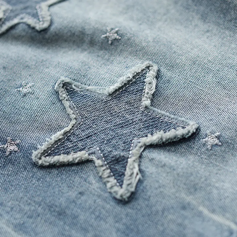 Embroidered Denim Autumn Pants — Image 15
