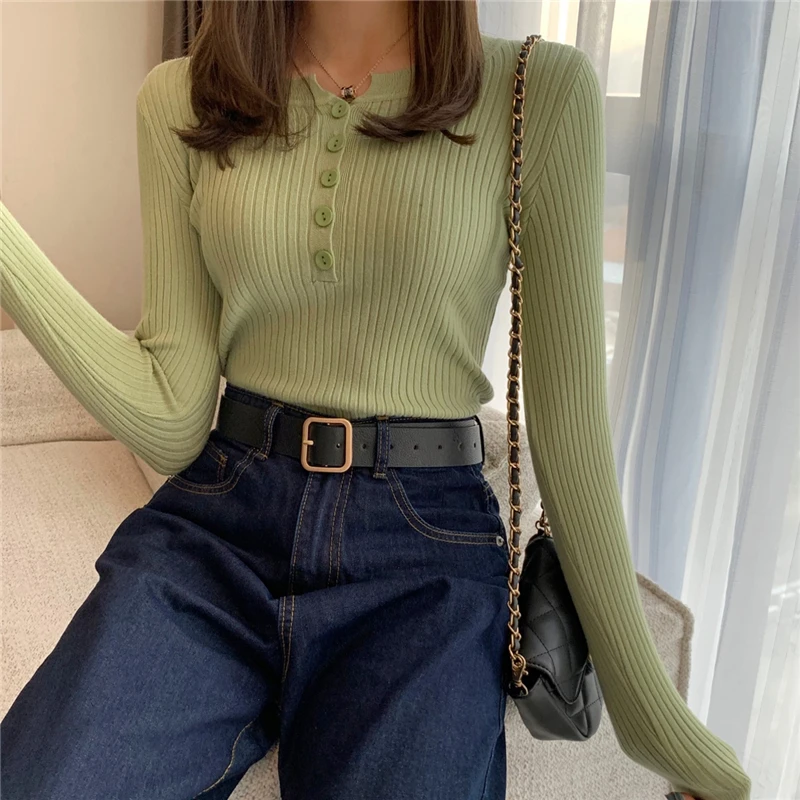Knitted Sweater with Buttons — Image 13