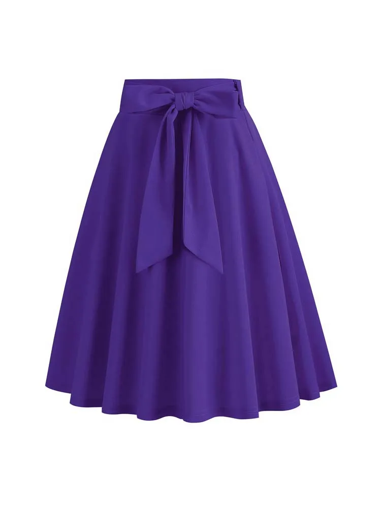 Vintage Solid Midi Skirt — Image 16