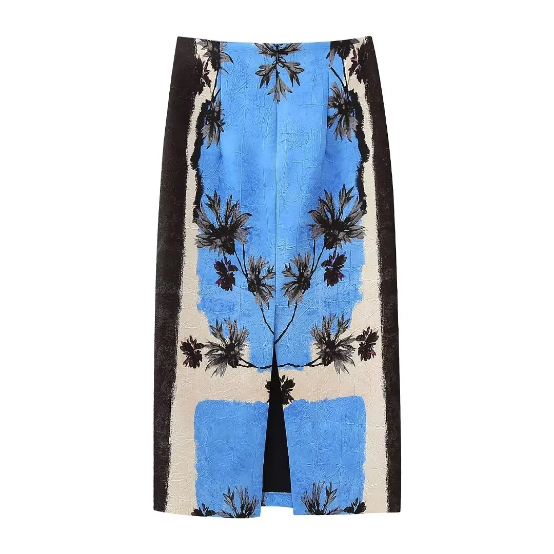 Spring Long Skirt with Zipper — Image 9