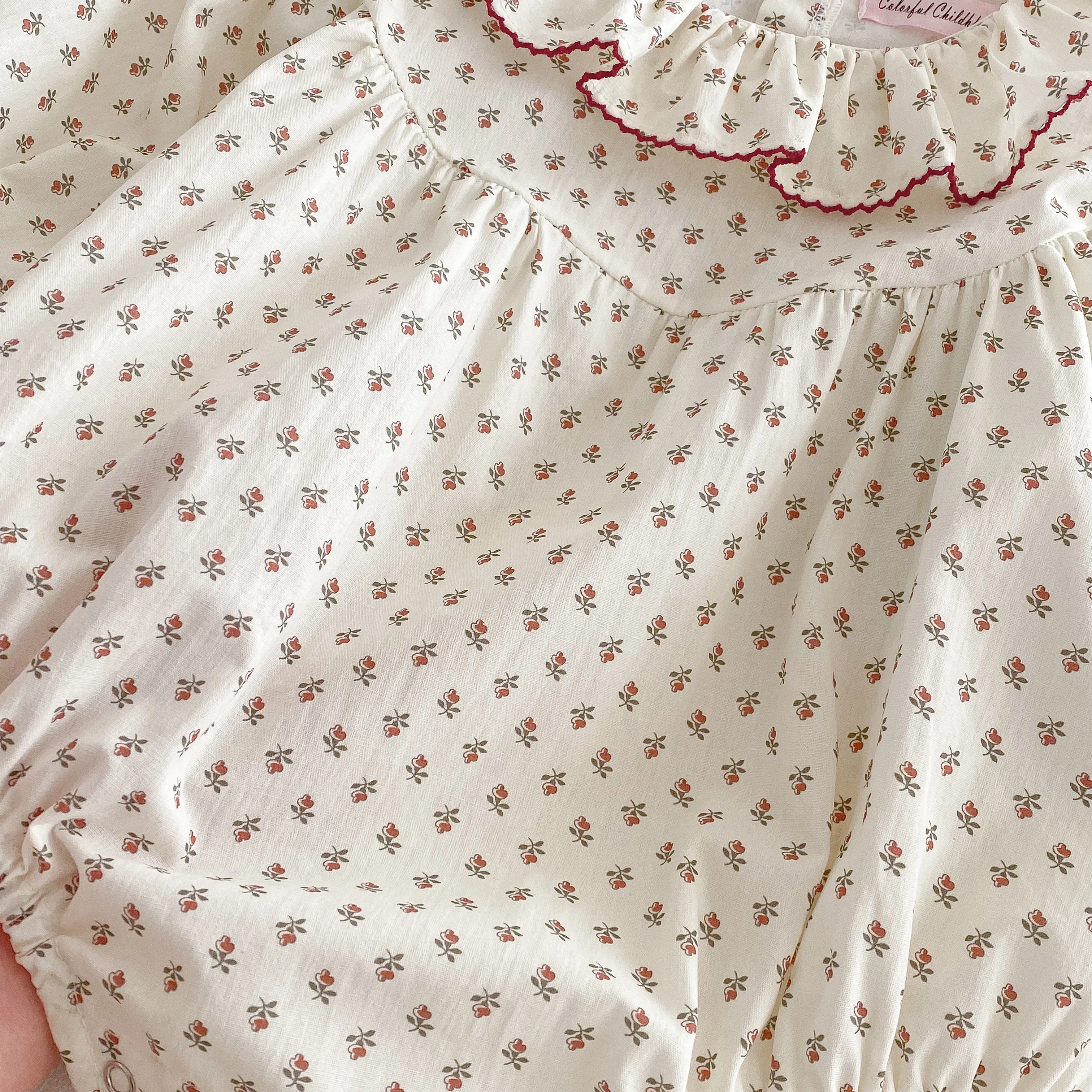 Baby Floral Long Sleeve Romper — Image 5