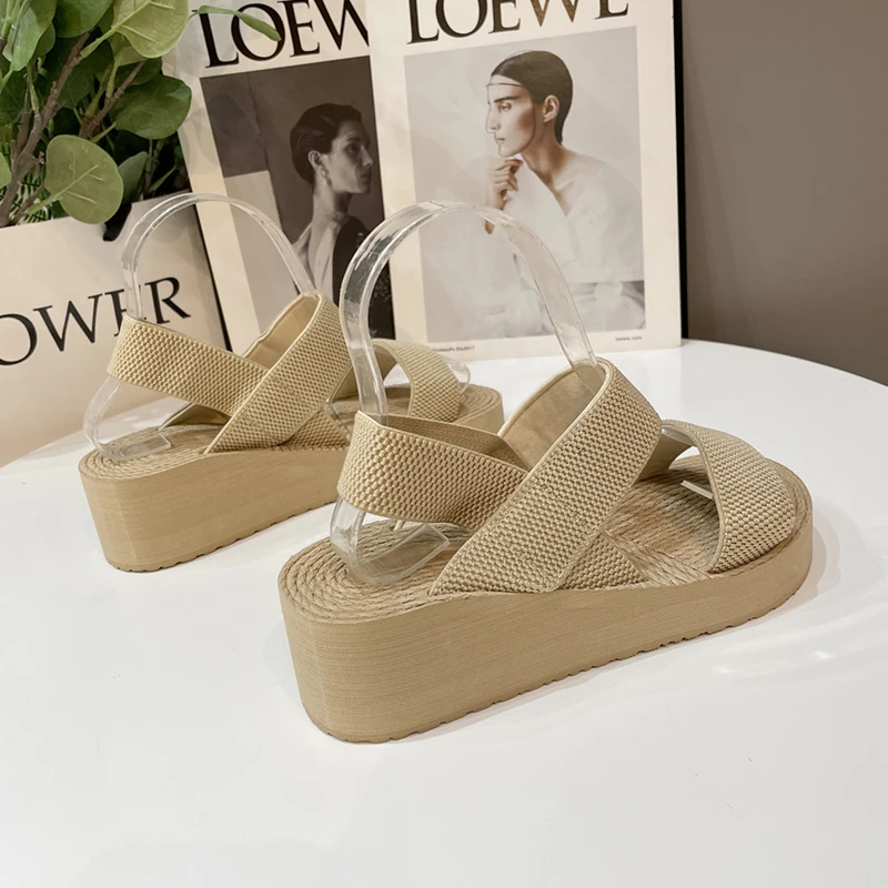 Minimalist Wedge Summer Sandals — Image 8