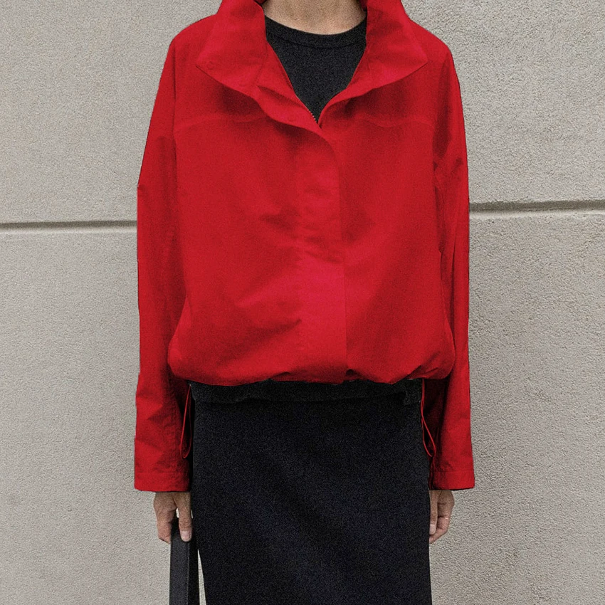 Turtleneck Autumn Jacket with Zipper — Image 9