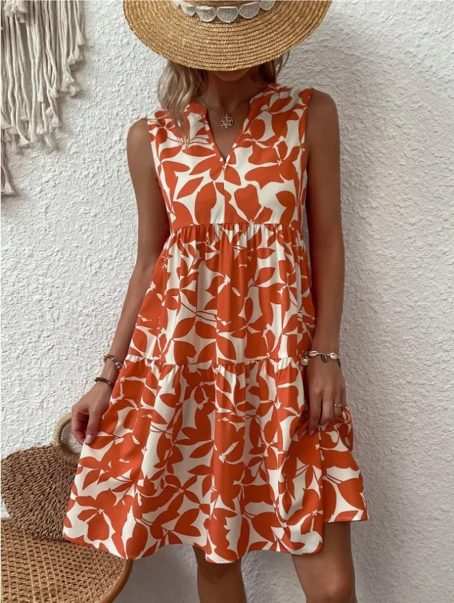Boho Sleeveless V-Neck Summer Mini Dress — Image 13