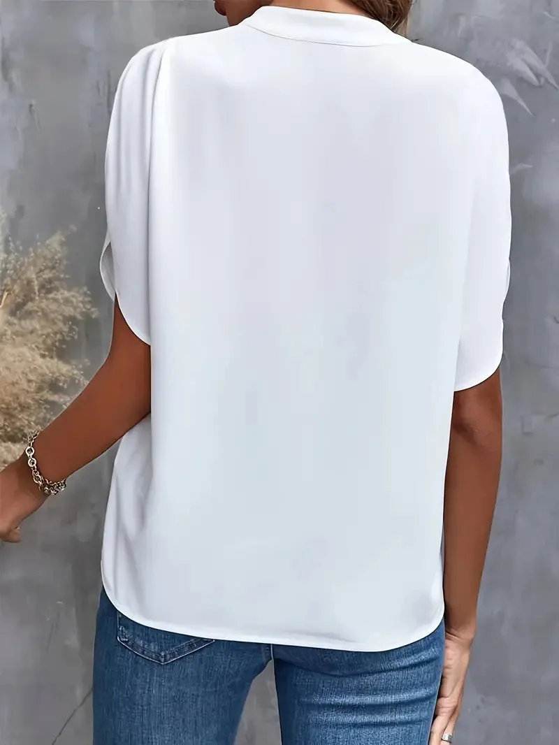 Casual Solid Summer Blouse — Image 8