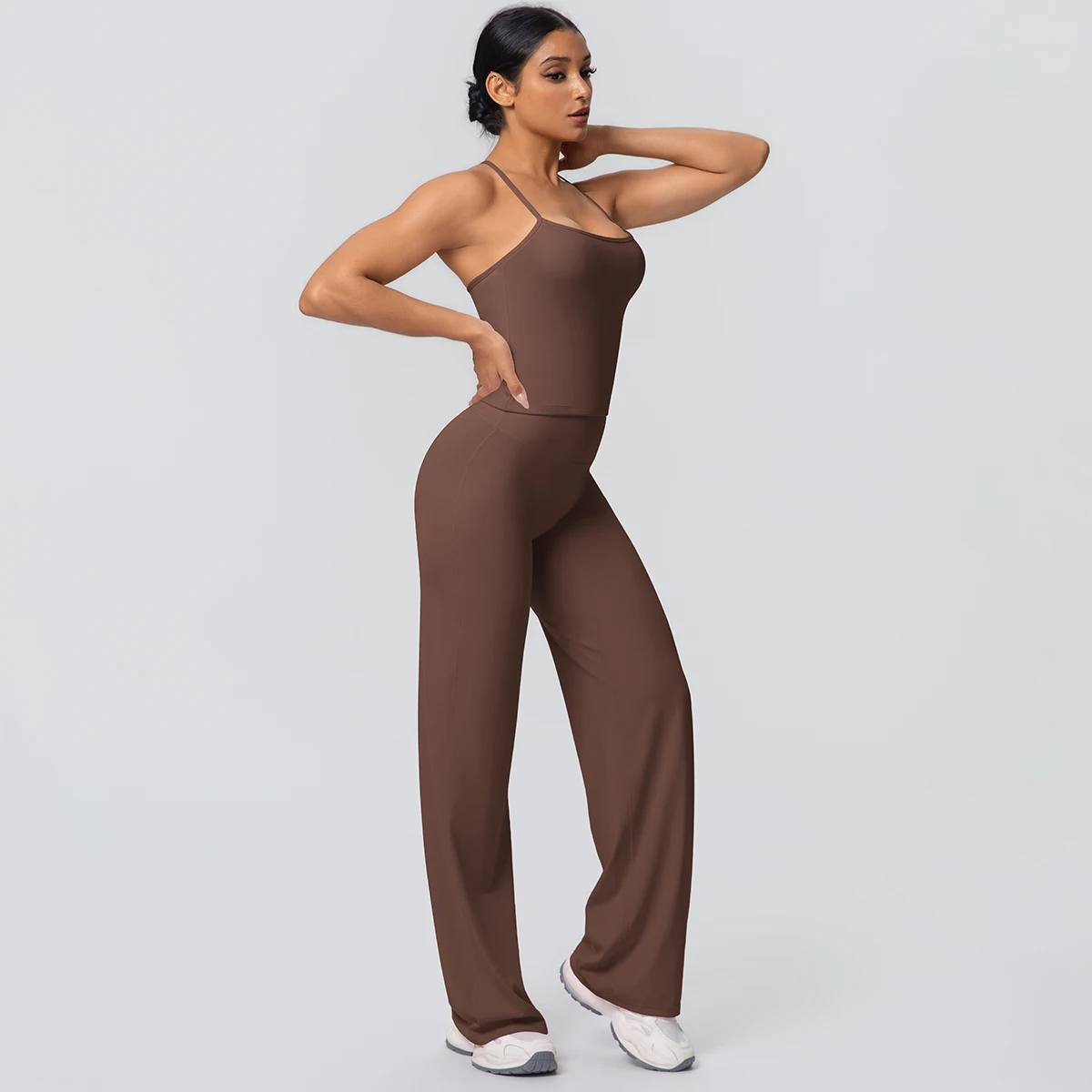 2-Piece Solid Yoga Sports Set — Image 9