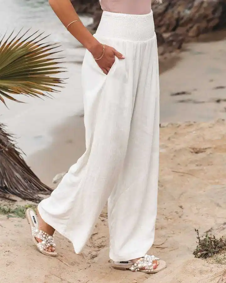 Casual Beach Pants with Drawstring — Image 29
