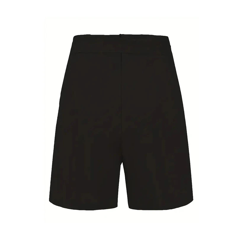 Solid Summer Shorts with Buttons — Image 35