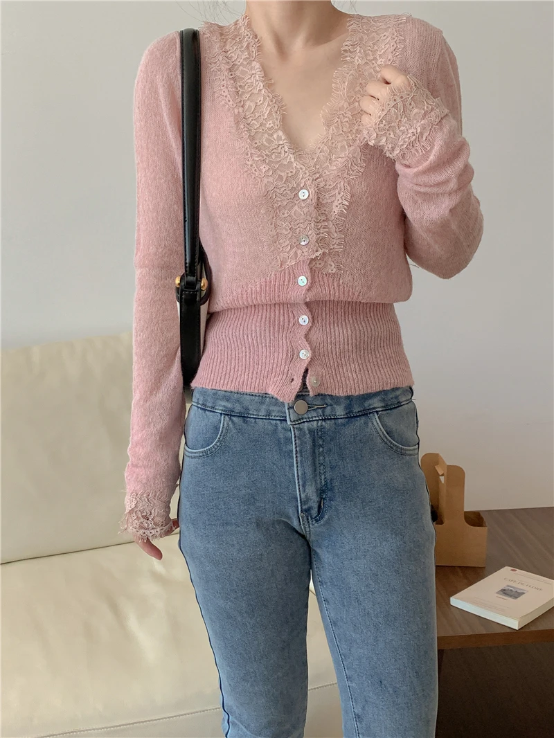 Vintage Lace Knitted Cardigan — Image 22