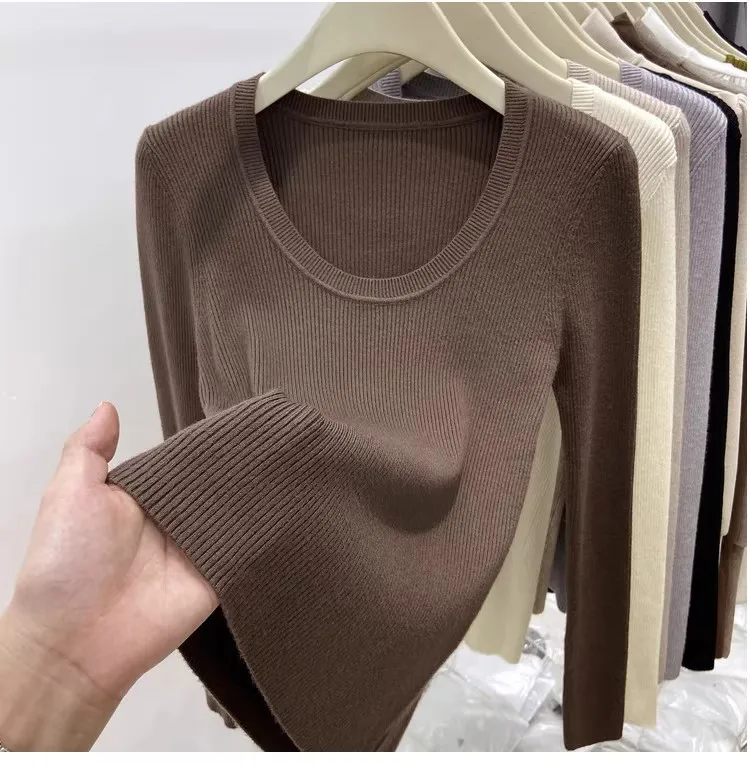 Solid Knitted Pullover — Image 14