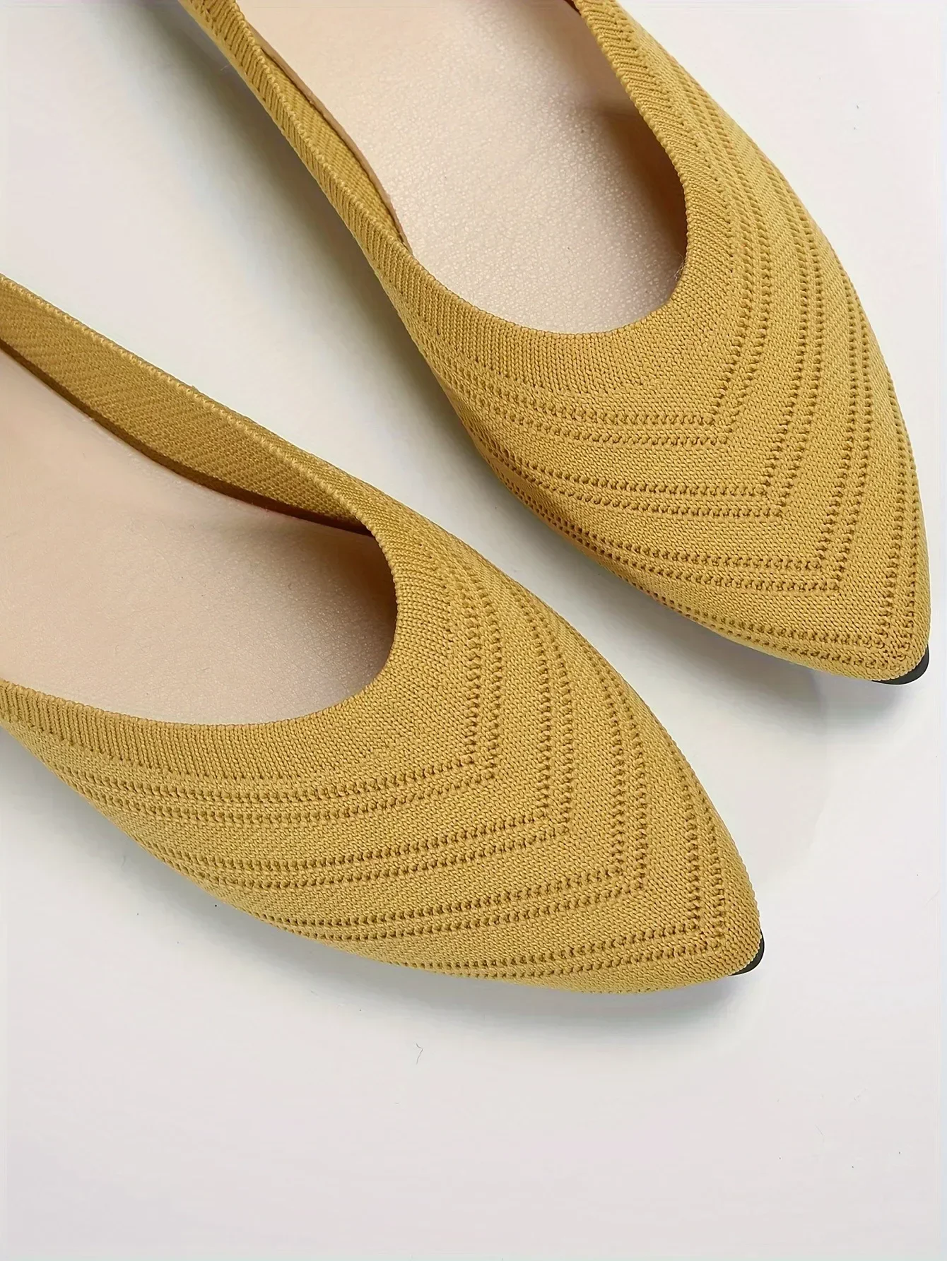 Solid Knitted Pointed-Toe Sandals — Image 26