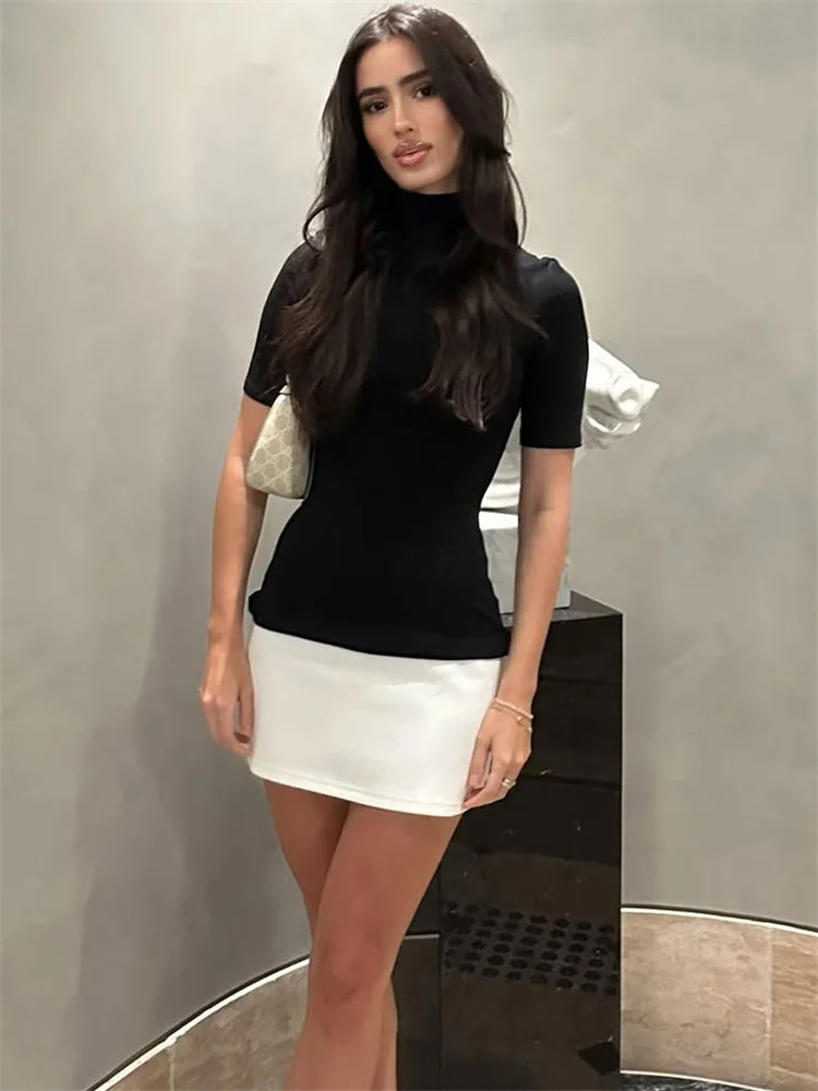 Casual Short Sleeve Summer High-Waisted Dress — Image 22