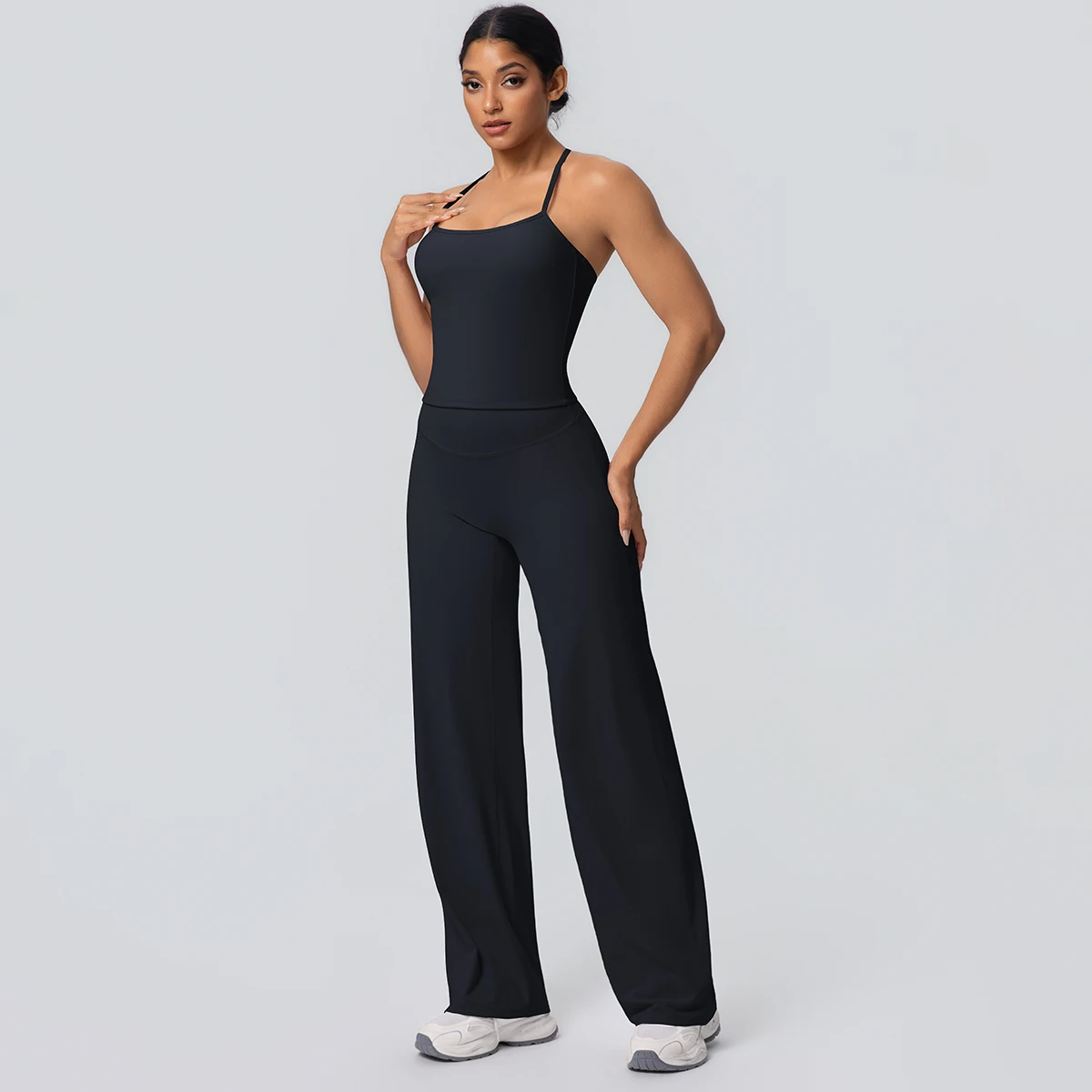 2-Piece Solid Yoga Sports Set — Image 13