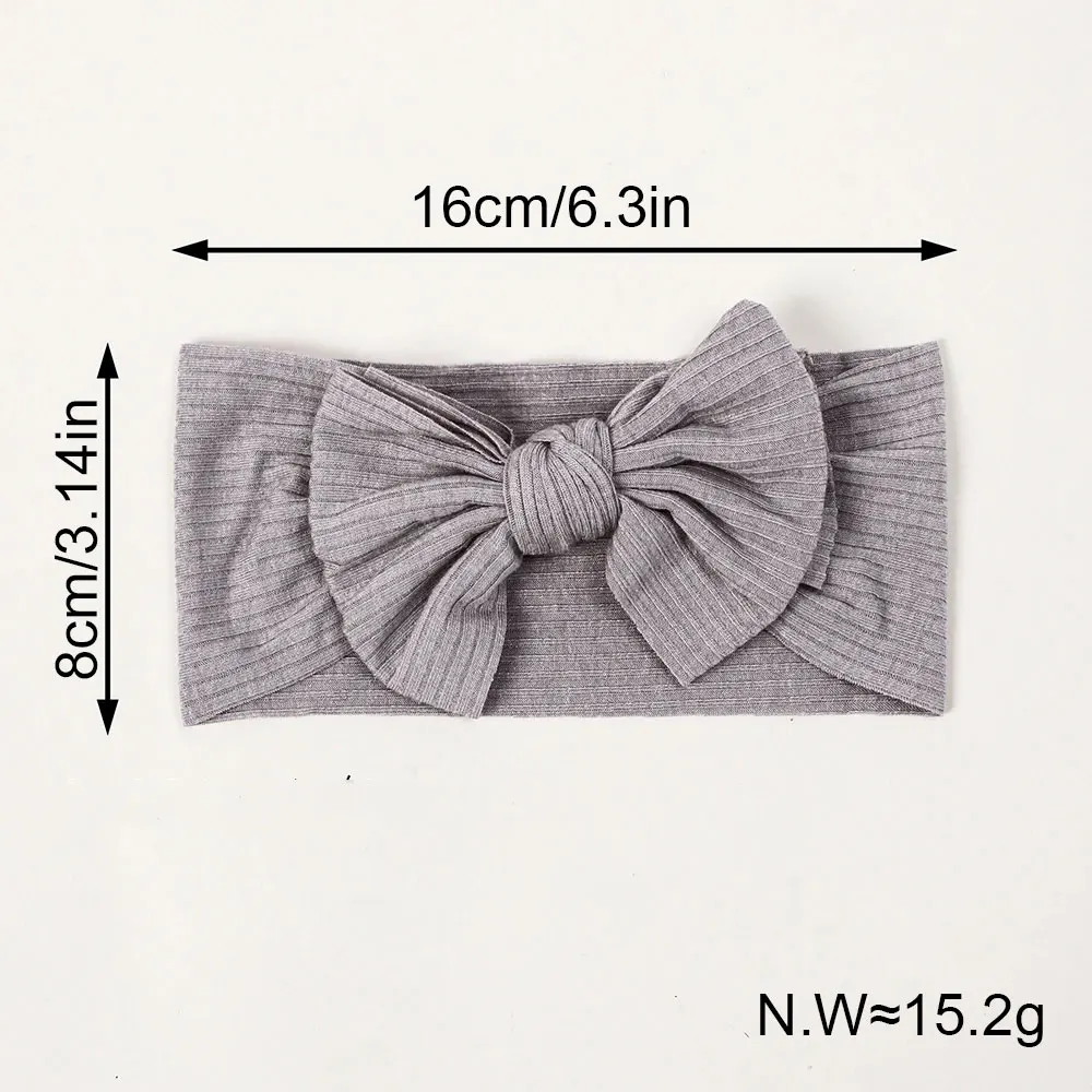 Newborn 3-Piece Nylon Headband with Bow — Image 9