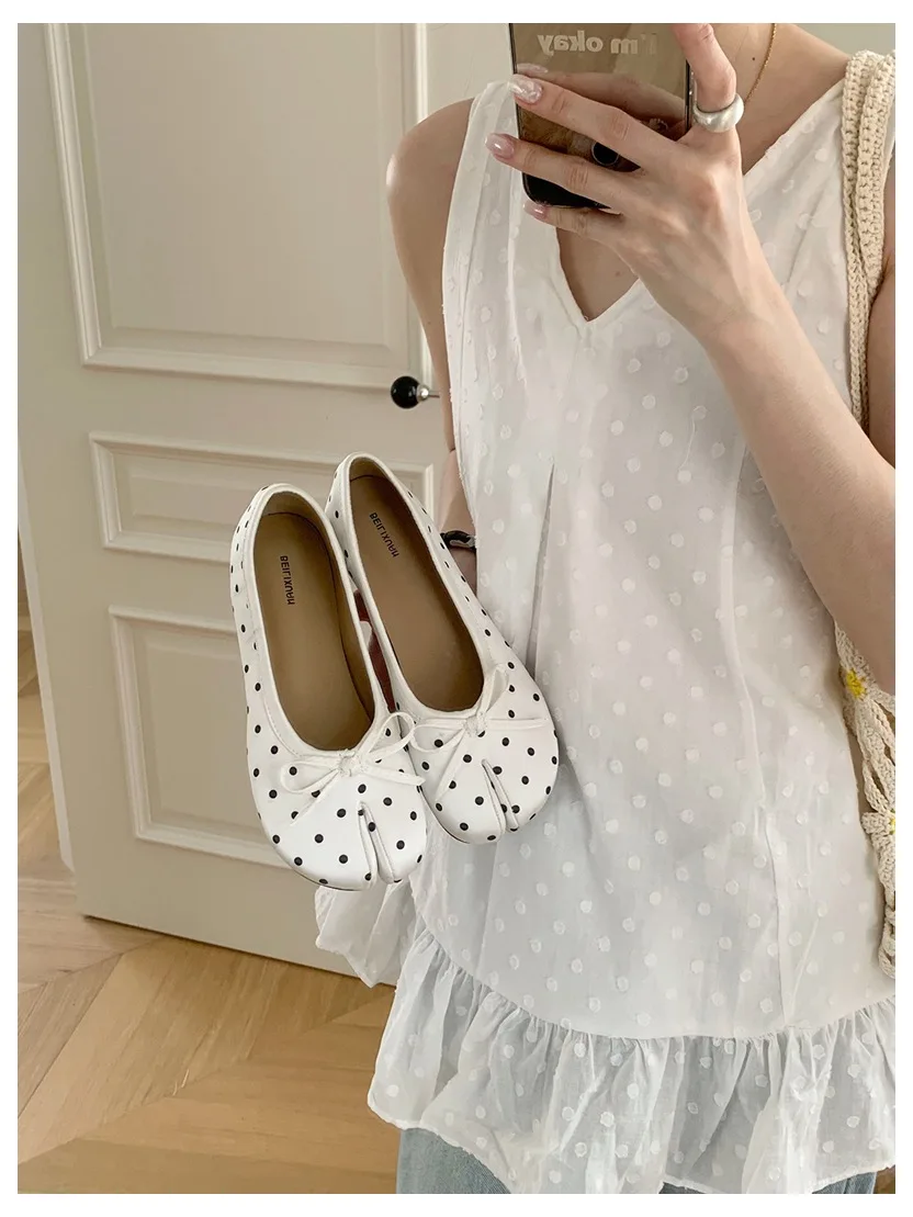 White Polka Dot