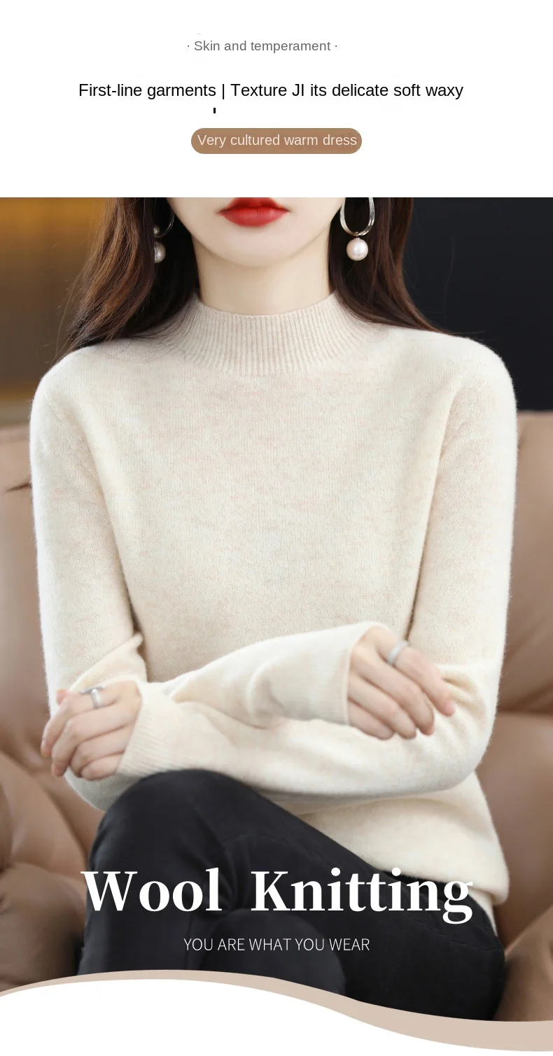 Mock Neck Winter Pullover — Image 2