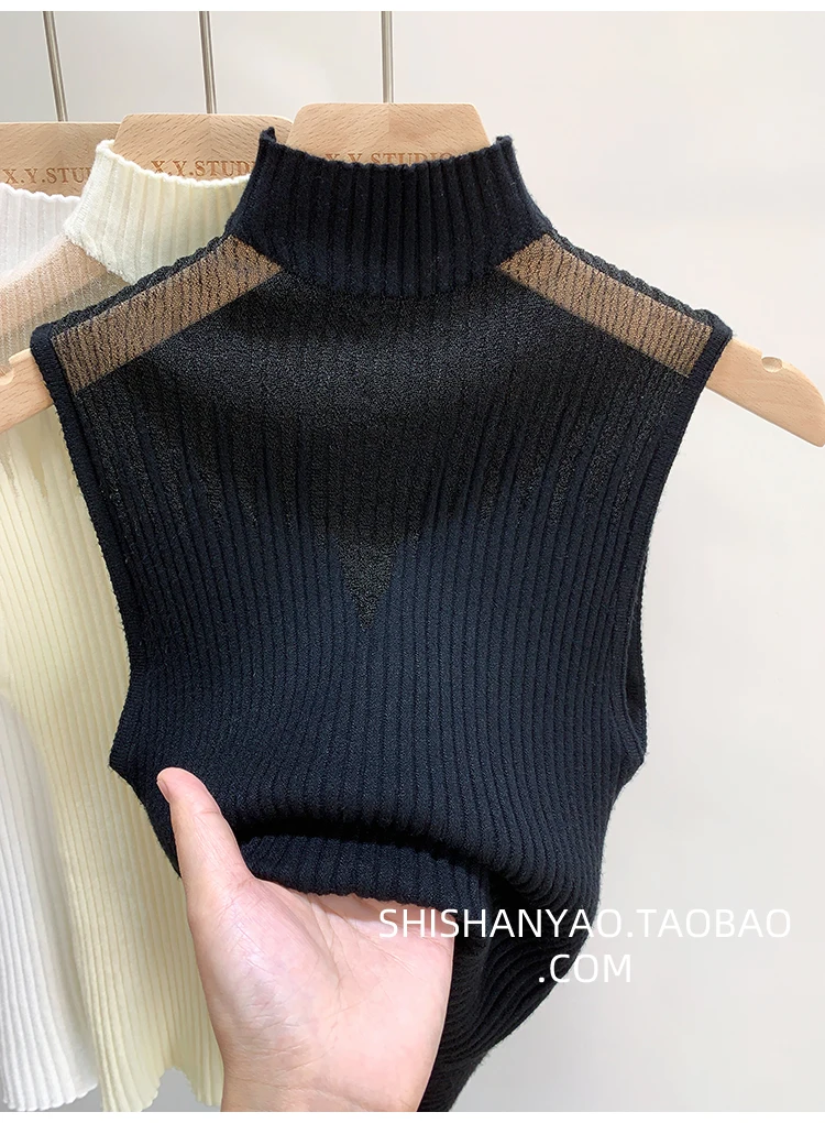 Knitted Mesh Tank Top — Image 25