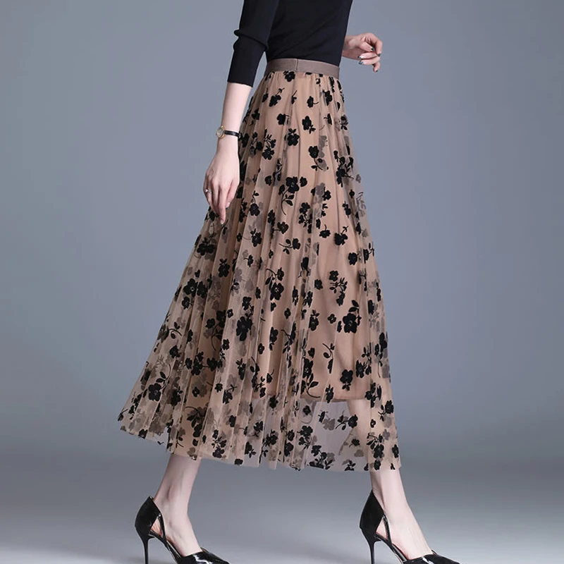 Korean-Style Loose Floral Skirt — Image 20