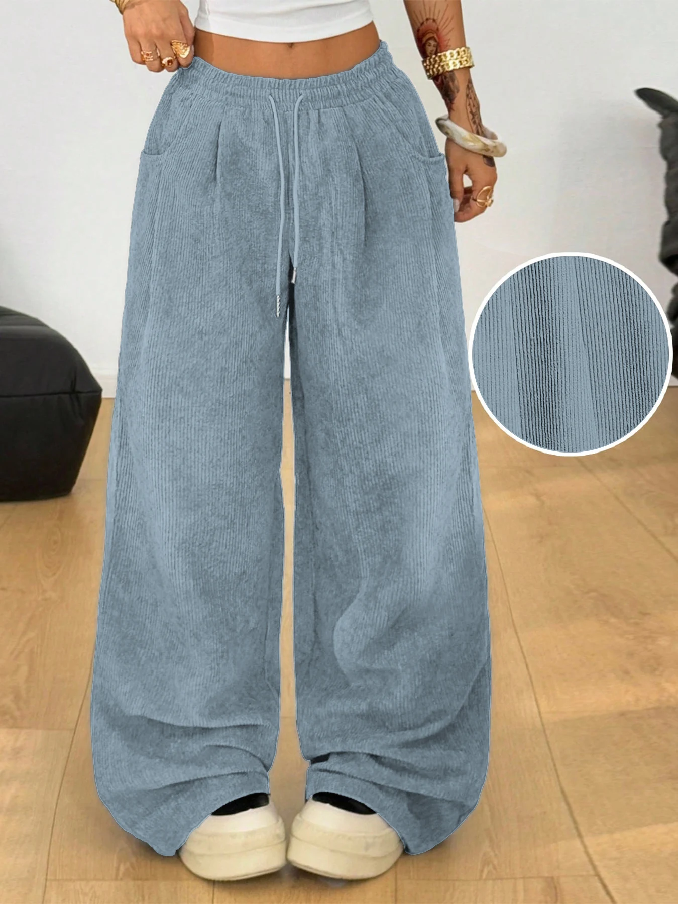 Retro Cargo Pants with Drawstring — Image 16