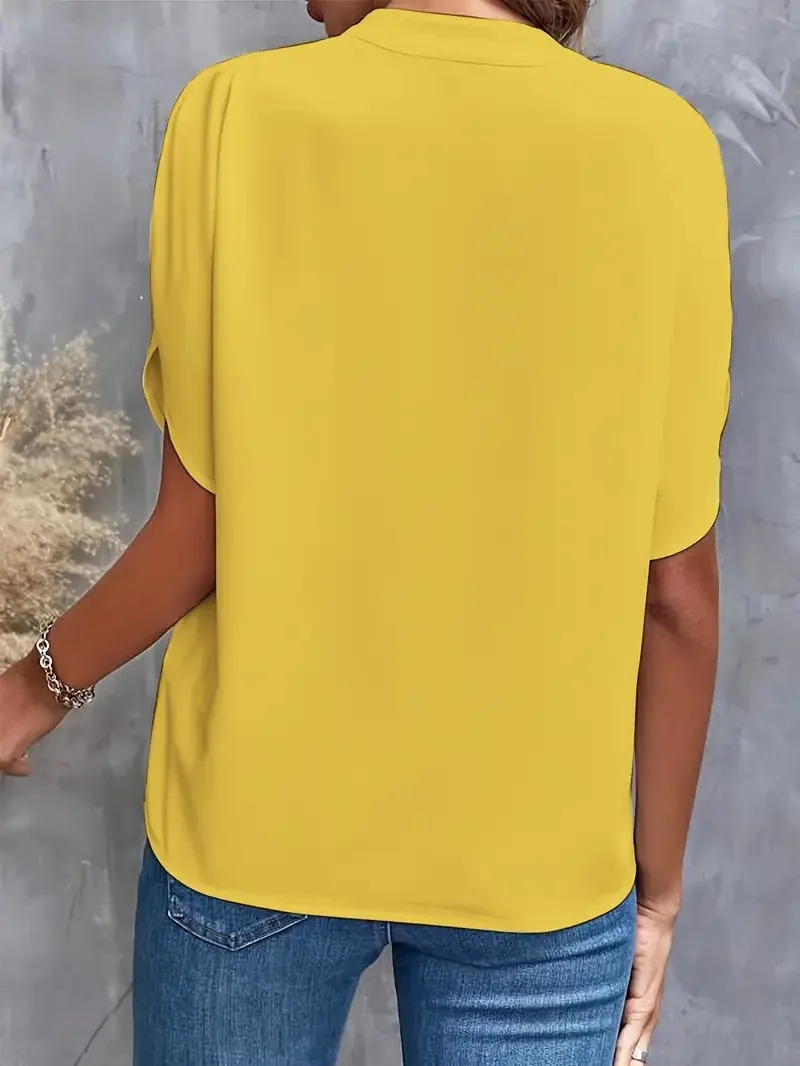 Casual Solid Summer Blouse — Image 20