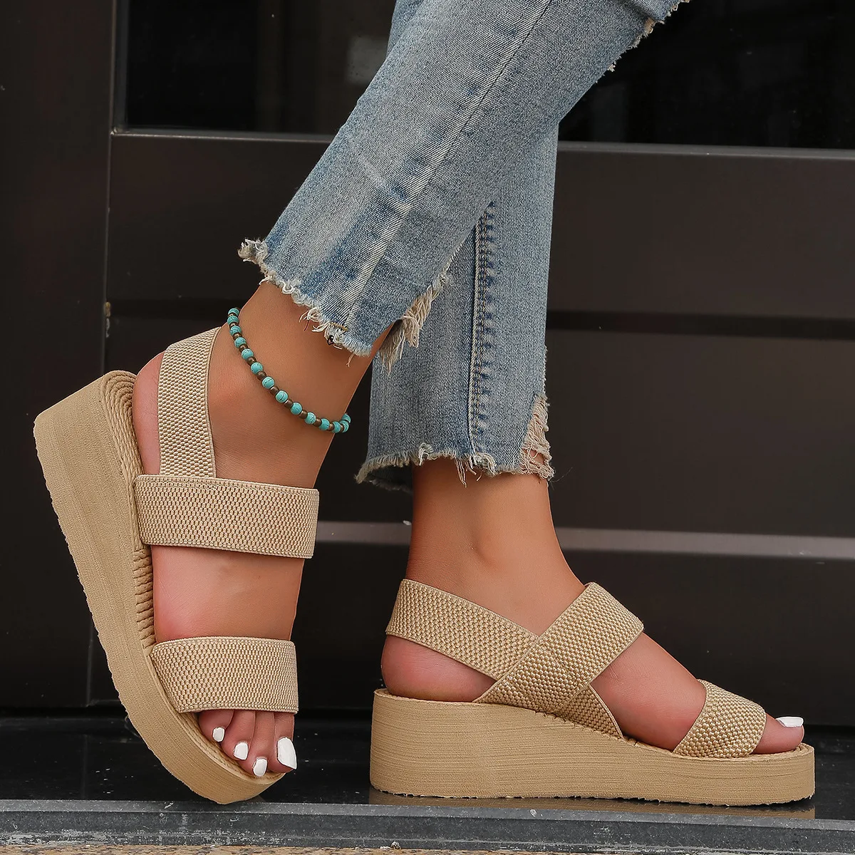 Thick Platform Open-Toe Sandals — Image 7