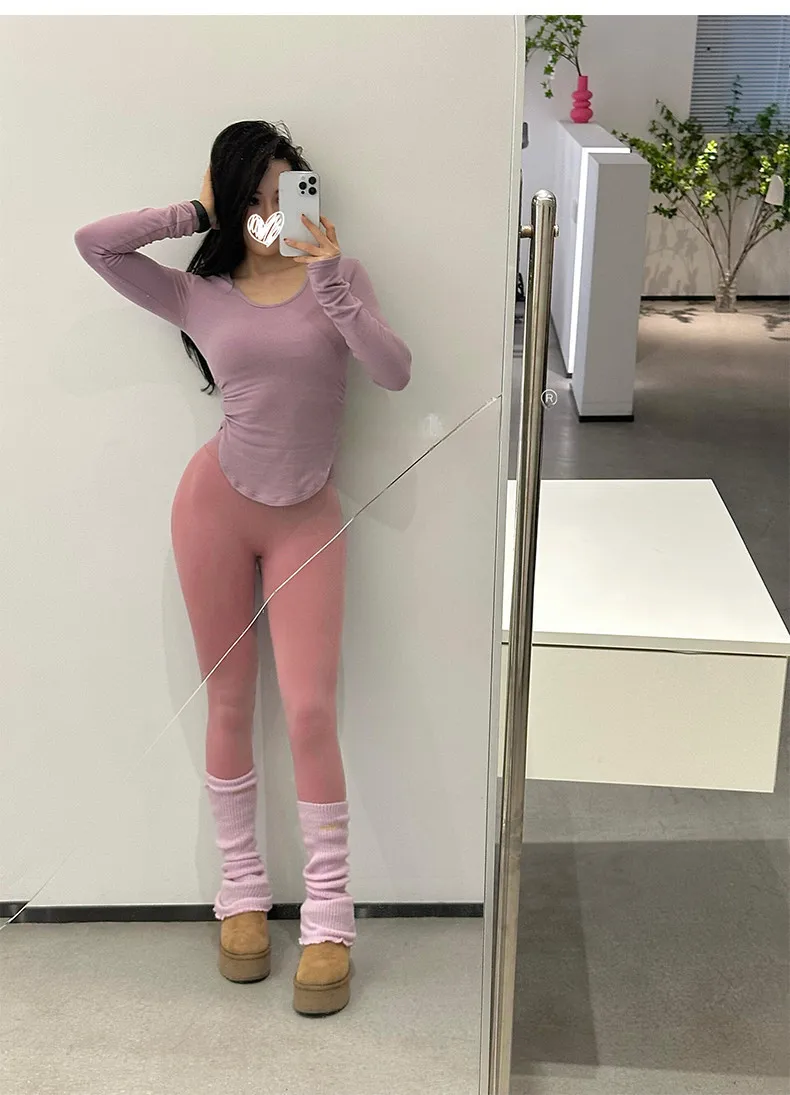 Solid High-Waisted Leggings — Image 20