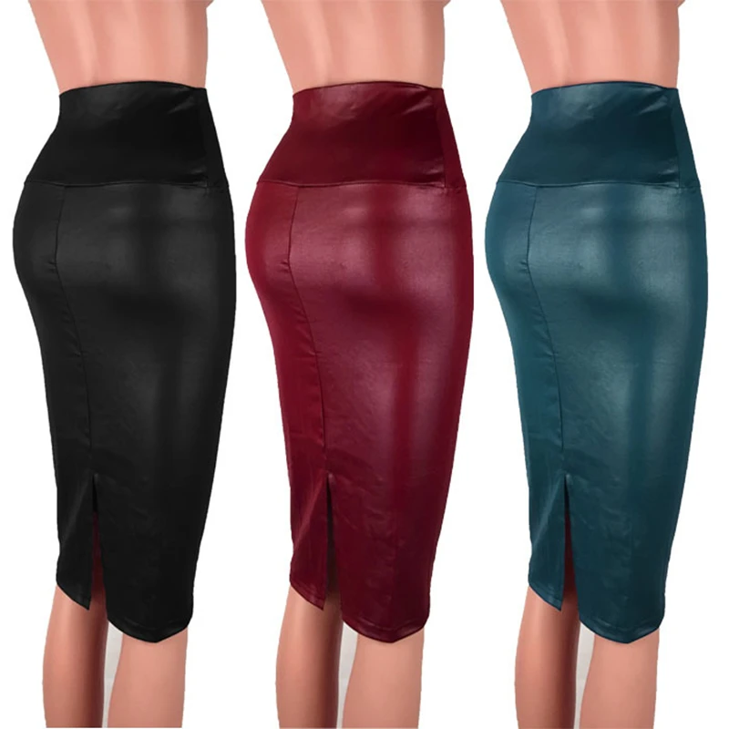Leather High-Waisted Skirt
